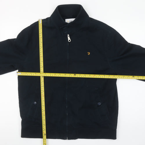 Farah Men's Black Organic Cotton Bomber Jacket L