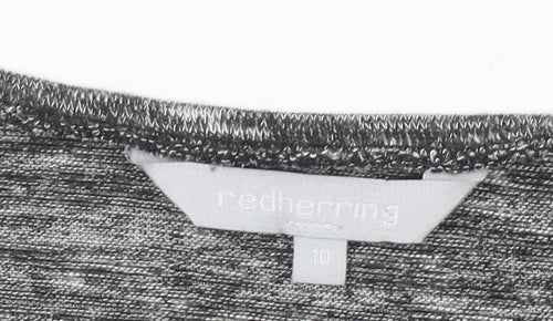 Red Herring Women's Grey Cold Shoulder Weekend T-Shirt Size 10