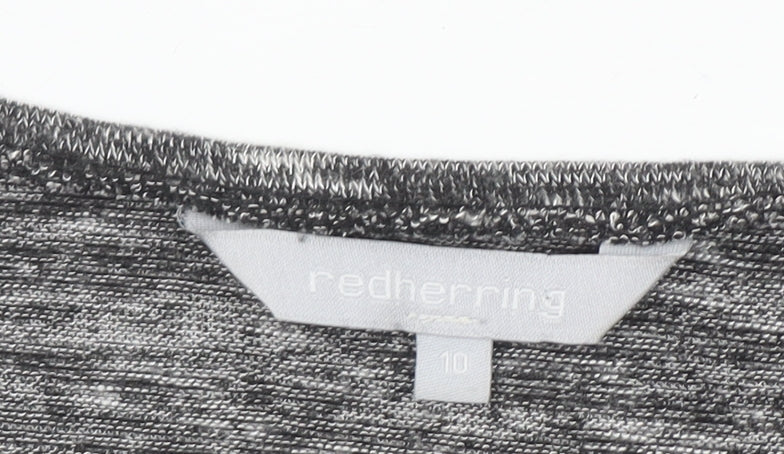 Red Herring Women's Grey Cold Shoulder Weekend T-Shirt Size 10