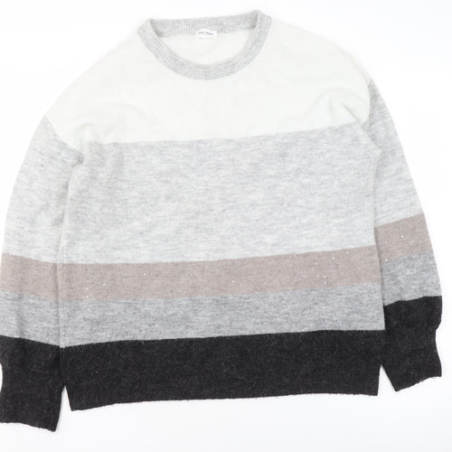 Joey Healy Womens Multicoloured Striped Pullover Jumper Size 16