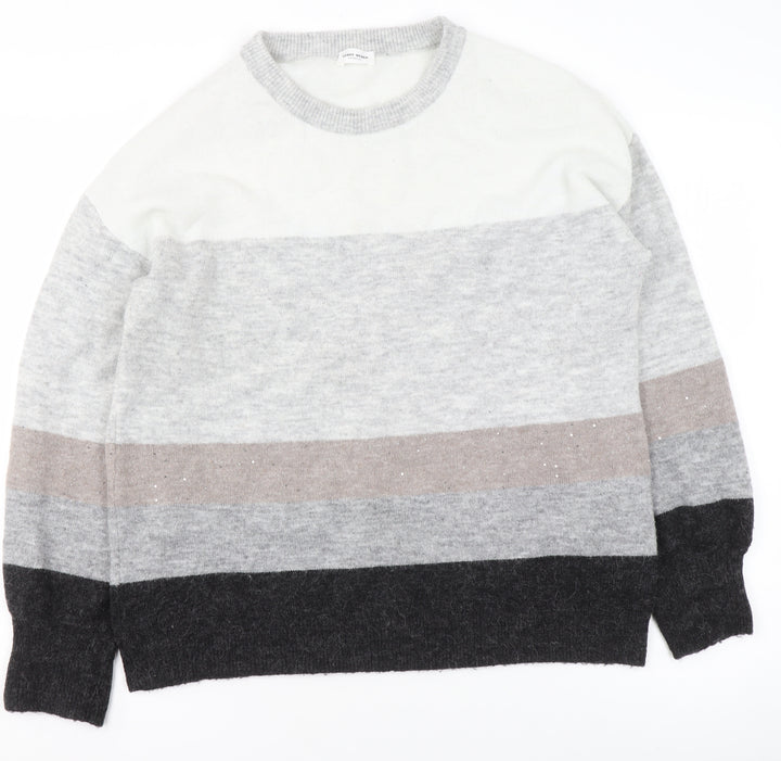 Joey Healy Womens Multicoloured Striped Pullover Jumper Size 16