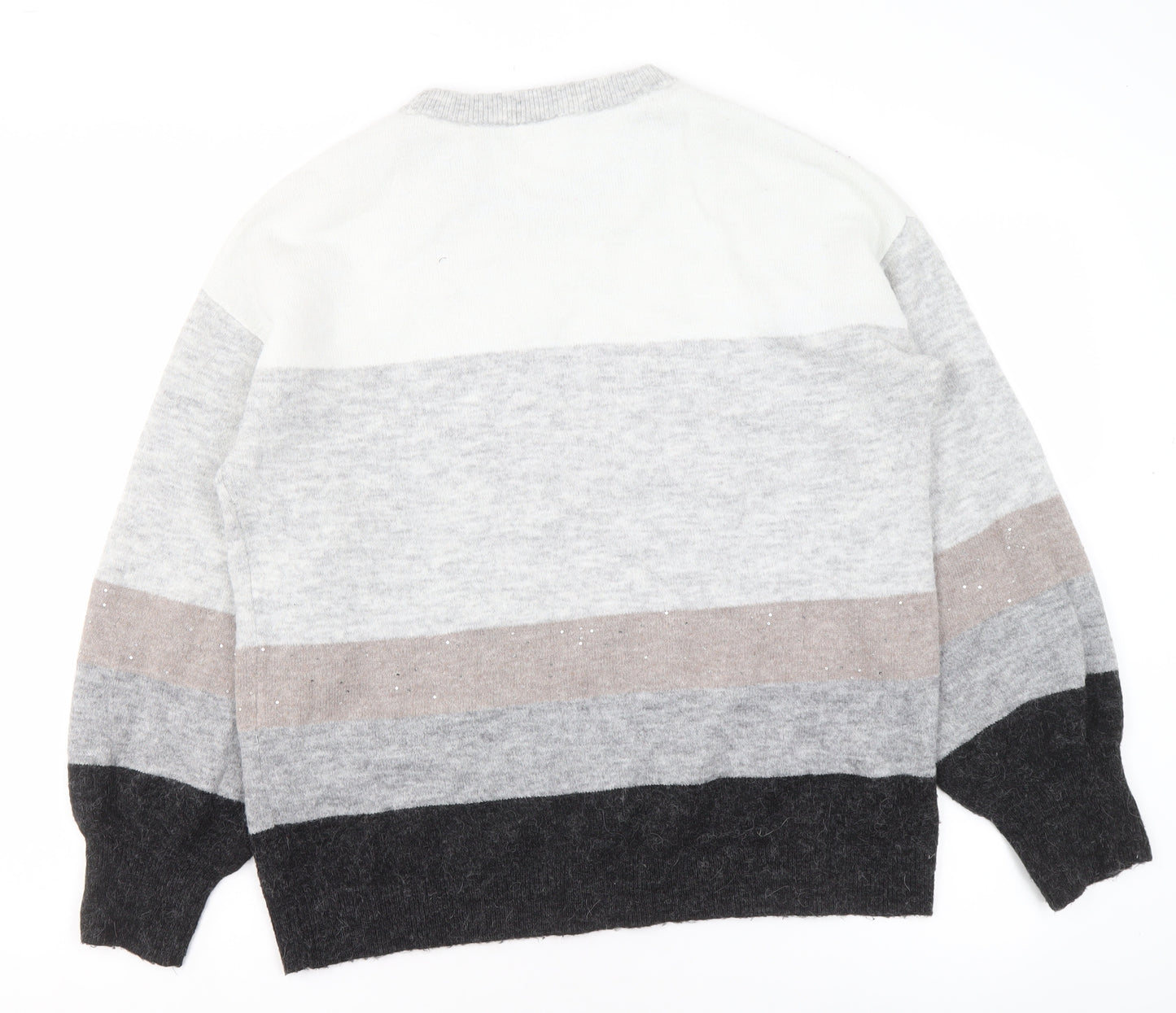 Joey Healy Womens Multicoloured Striped Pullover Jumper Size 16