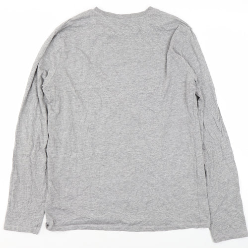 La Redoute Women Grey Long Sleeve T-Shirt Small Crew Neck Casual
