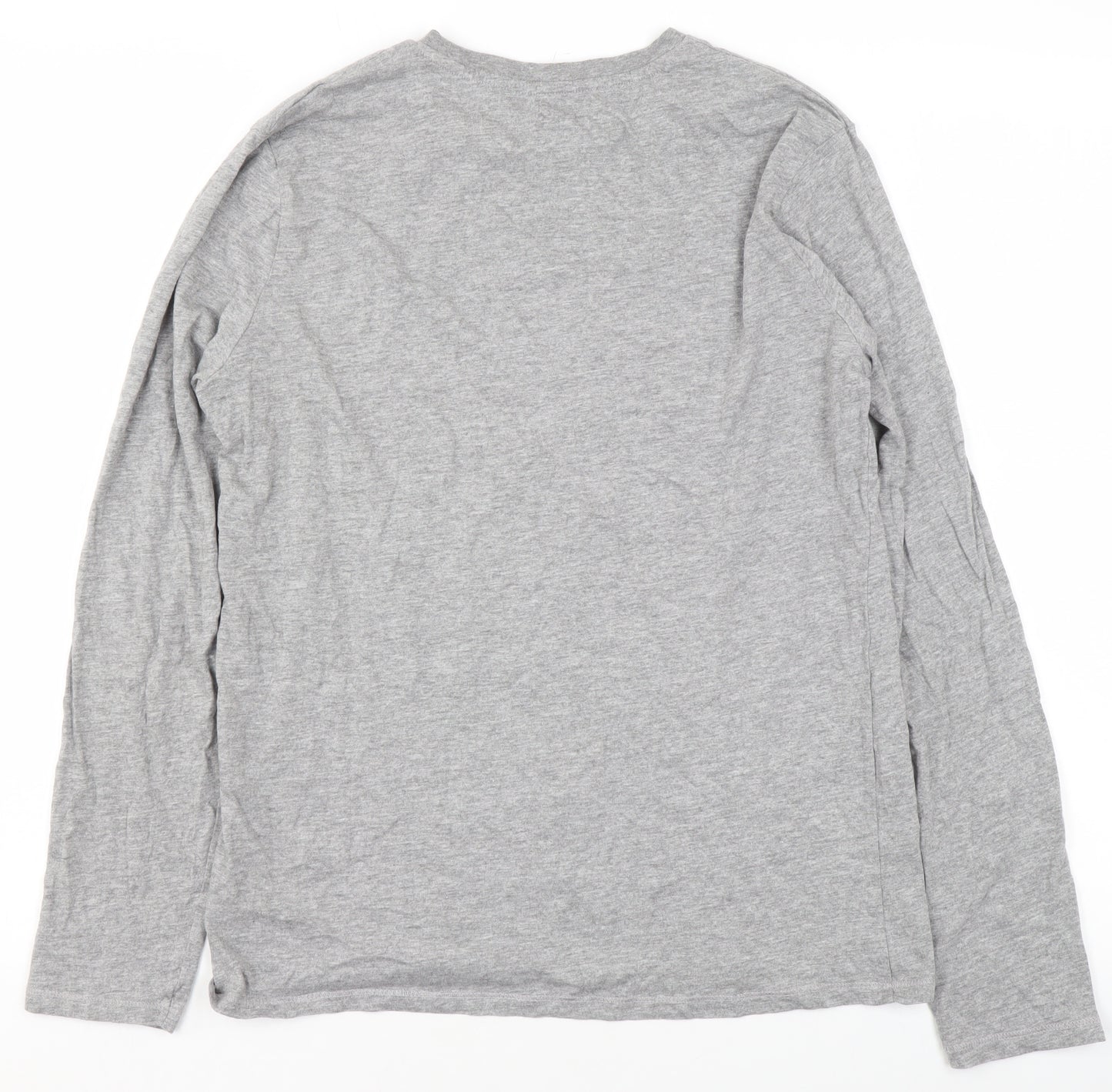 La Redoute Women Grey Long Sleeve T-Shirt Small Crew Neck Casual