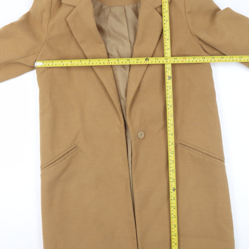 New Look Women Beige Mid-Length Overcoat Size 10