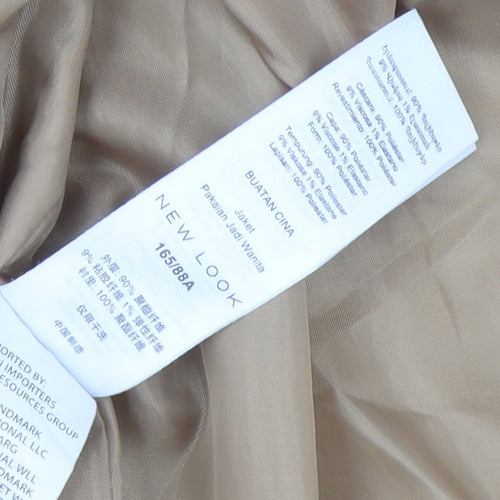 New Look Women Beige Mid-Length Overcoat Size 10