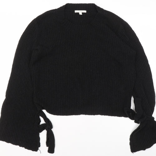 Tom Tailor Denim Womens Black Crew Neck Chunky Knit Jumper Size 12