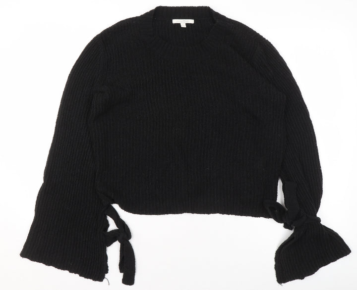 Tom Tailor Denim Womens Black Crew Neck Chunky Knit Jumper Size 12