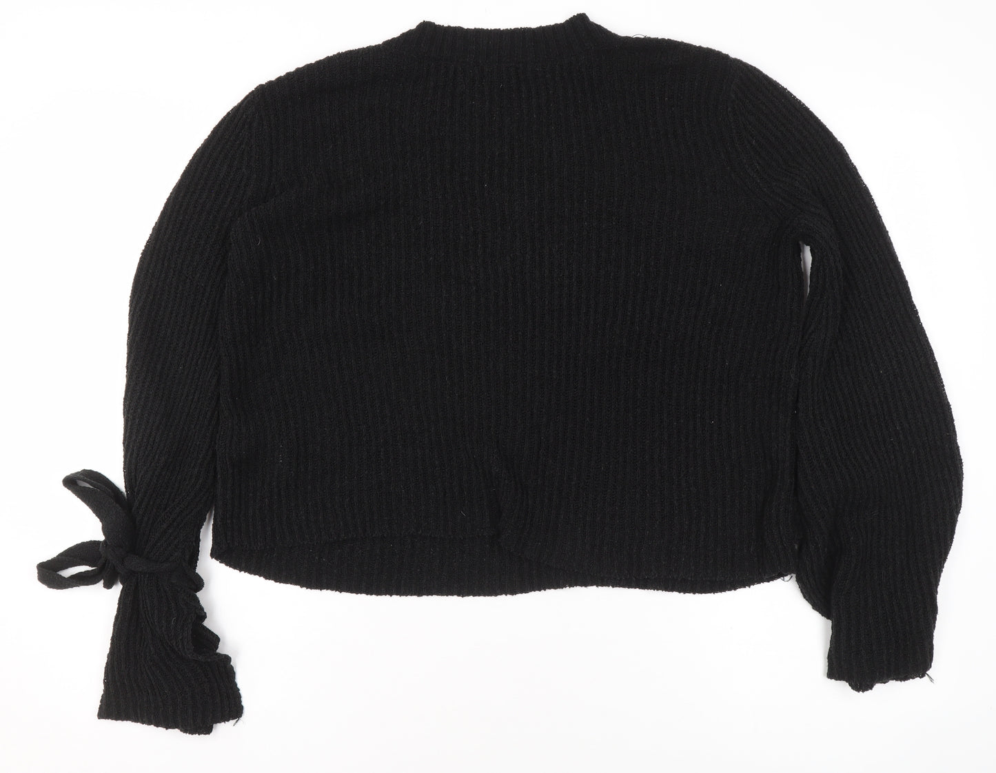 Tom Tailor Denim Womens Black Crew Neck Chunky Knit Jumper Size 12