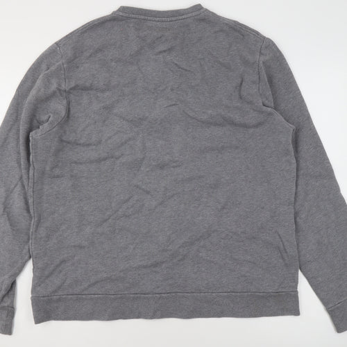 Hackett London Men's Grey Classic Fit Logo Sweatshirt XL Pullover