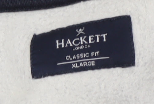 Hackett London Men's Grey Classic Fit Logo Sweatshirt XL Pullover