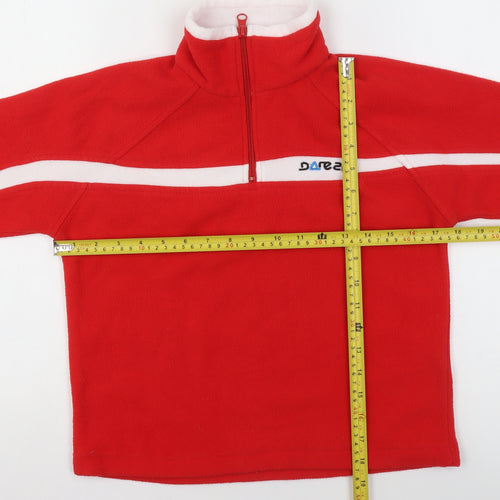 Dare 2b Boys Red Fleece 1/2 Zip Pullover Sweatshirt 12 Years