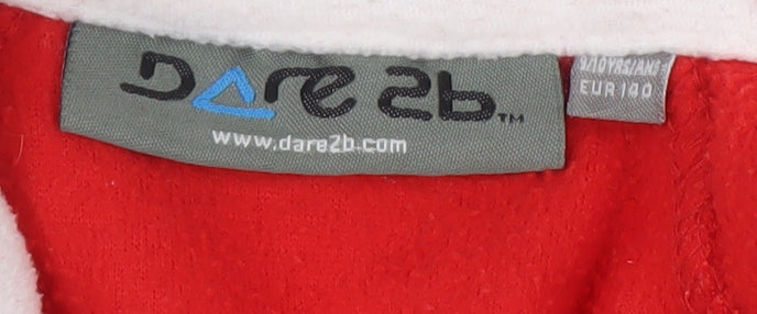 Dare 2b Boys Red Fleece 1/2 Zip Pullover Sweatshirt 12 Years