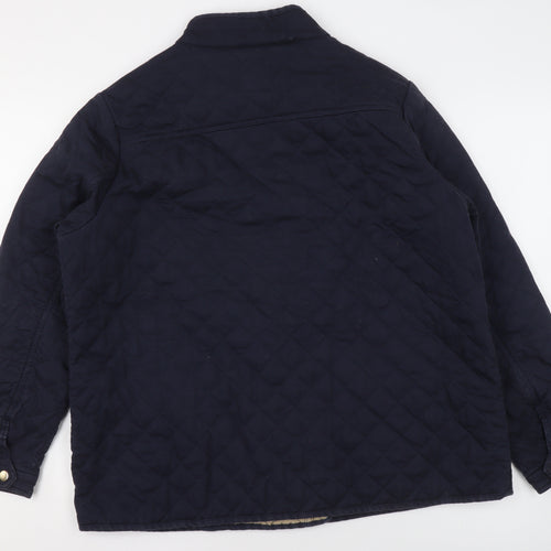 Cotton Traders Womens Blue Quilted Mid-Length Jacket Size 18