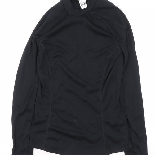 Decathlon Women’s Black Mock Neck Long Sleeve Athletic Top M