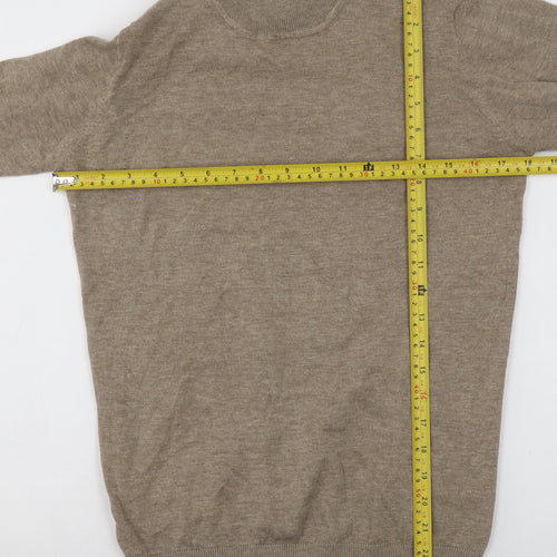 OBJECT Women's Beige Roll Neck Knit Jumper XL