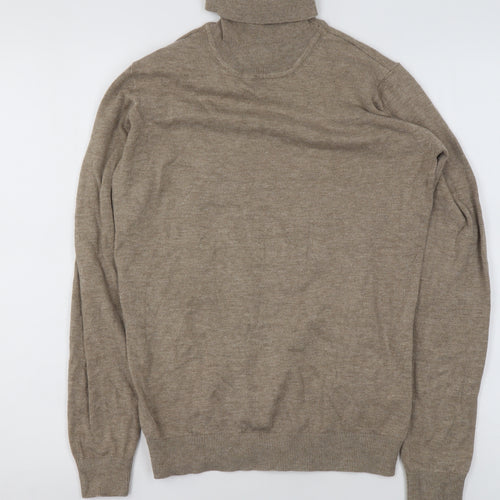 OBJECT Women's Beige Roll Neck Knit Jumper XL
