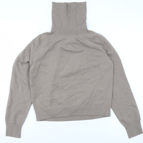 UNIQLO Womens Beige Roll Neck Knit Jumper XS