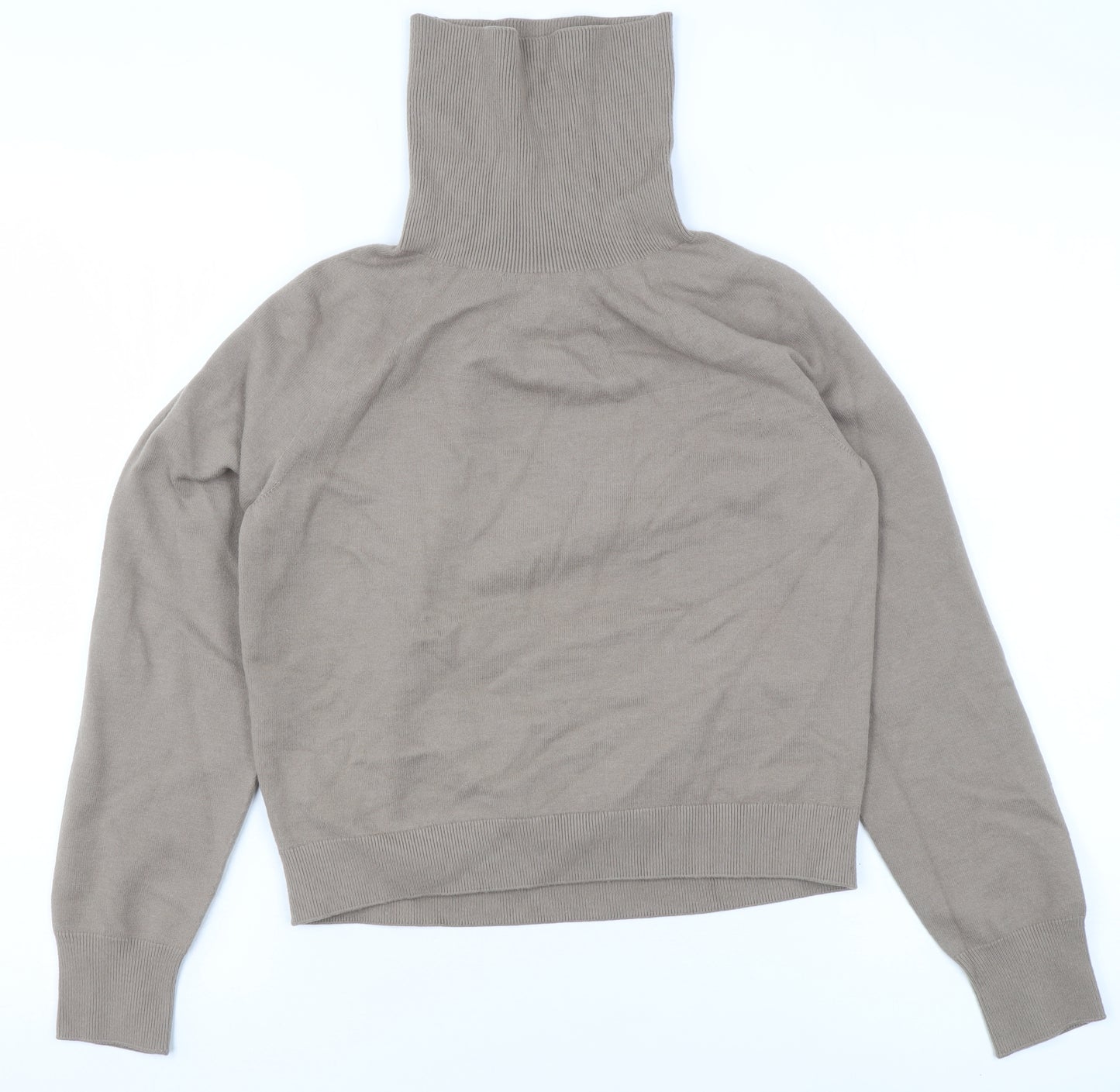 UNIQLO Womens Beige Roll Neck Knit Jumper XS