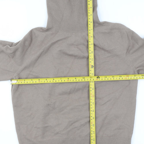 UNIQLO Womens Beige Roll Neck Knit Jumper XS