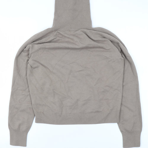 UNIQLO Womens Beige Roll Neck Knit Jumper XS