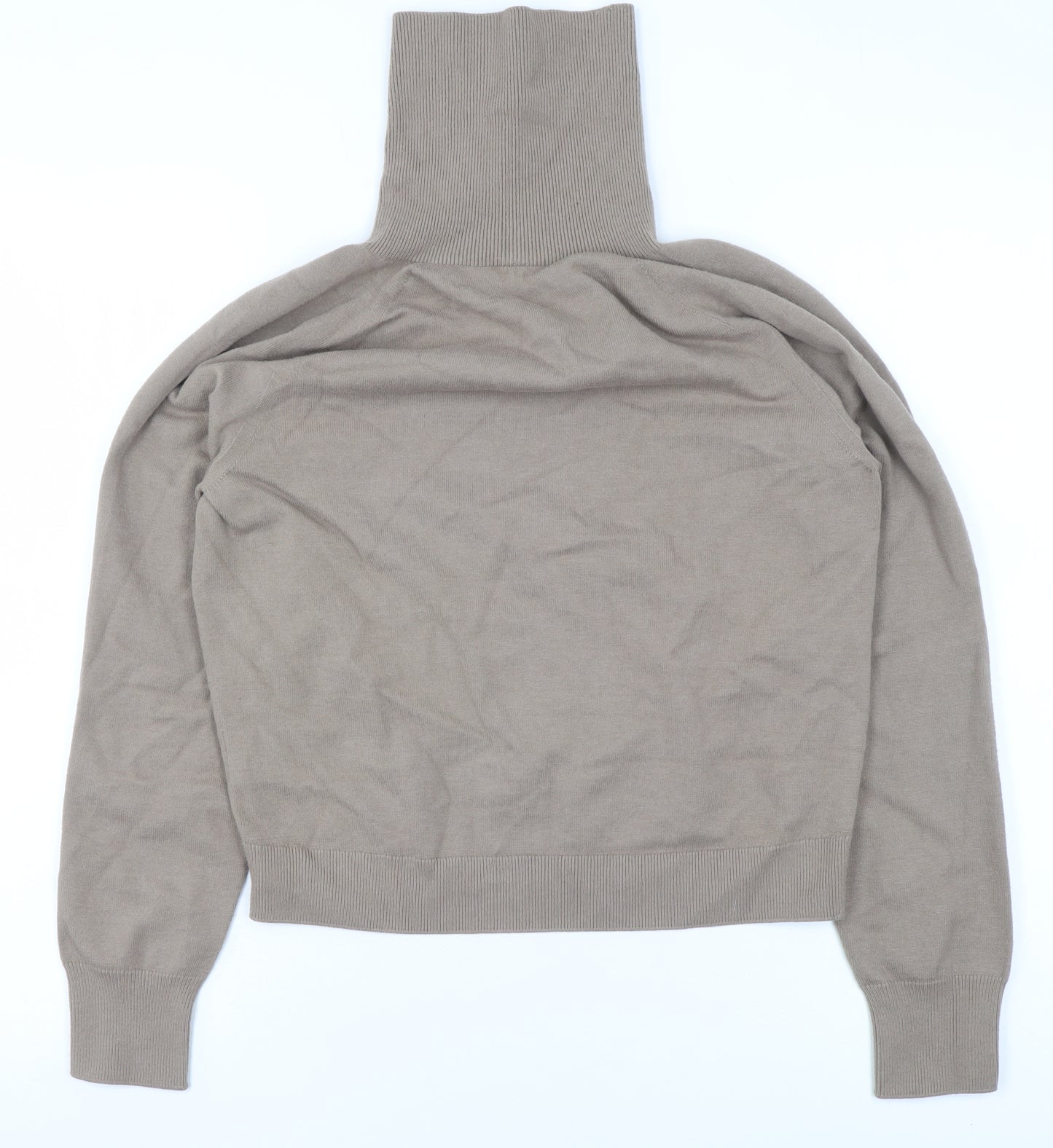 UNIQLO Womens Beige Roll Neck Knit Jumper XS