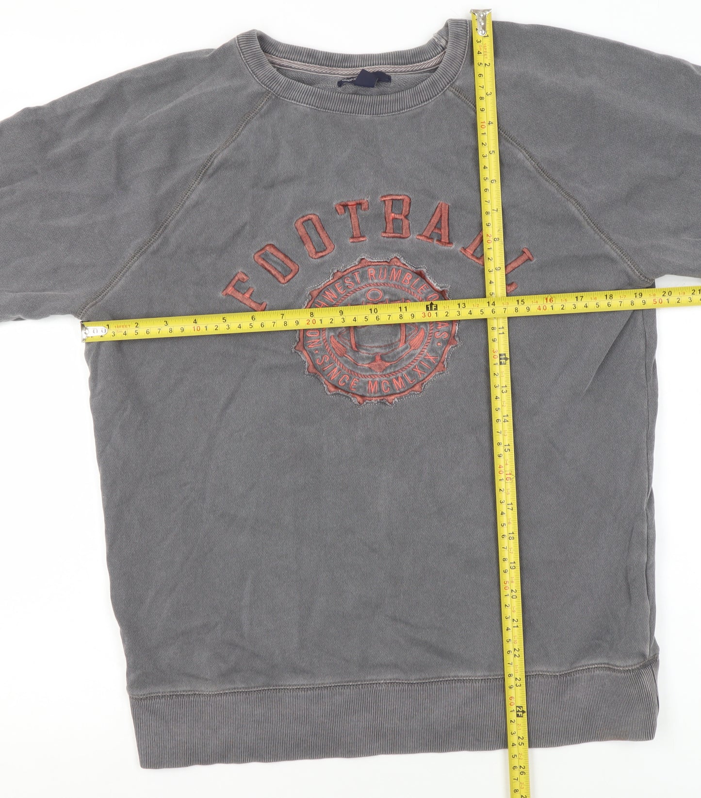 GapKids Boys Grey Football Graphic Cotton Sweatshirt 13-14 Years