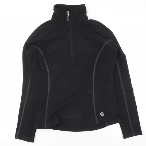 Mountain Hardwear Womens Black Small 1/2 Zip Fleece Pullover Sweatshirt