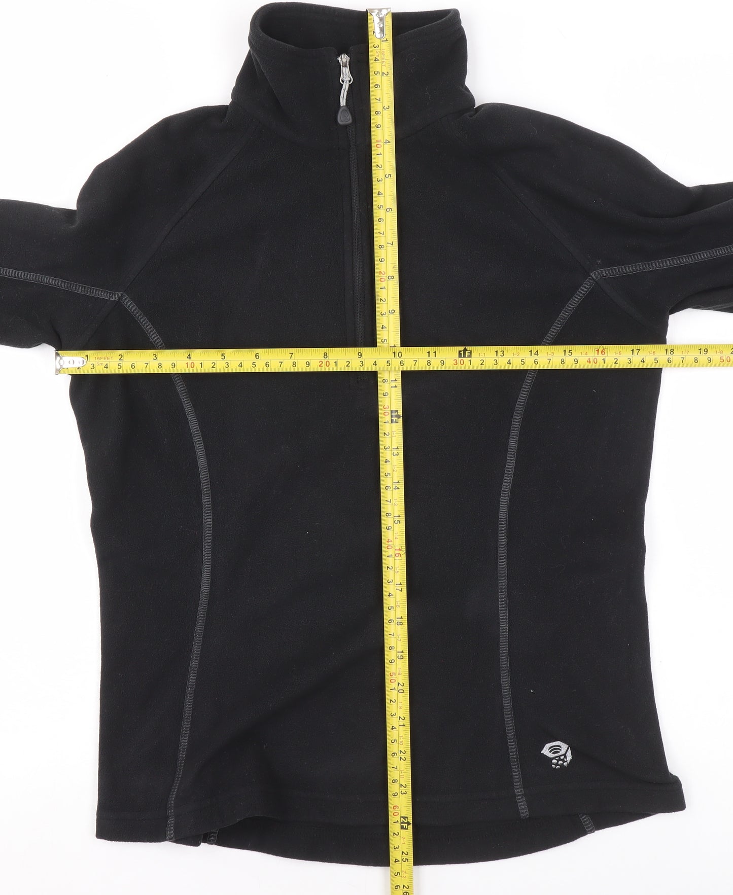 Mountain Hardwear Womens Black Small 1/2 Zip Fleece Pullover Sweatshirt
