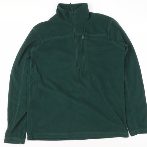 Mountain Warehouse Men's Green XS Fleece Half Zip Sweatshirt