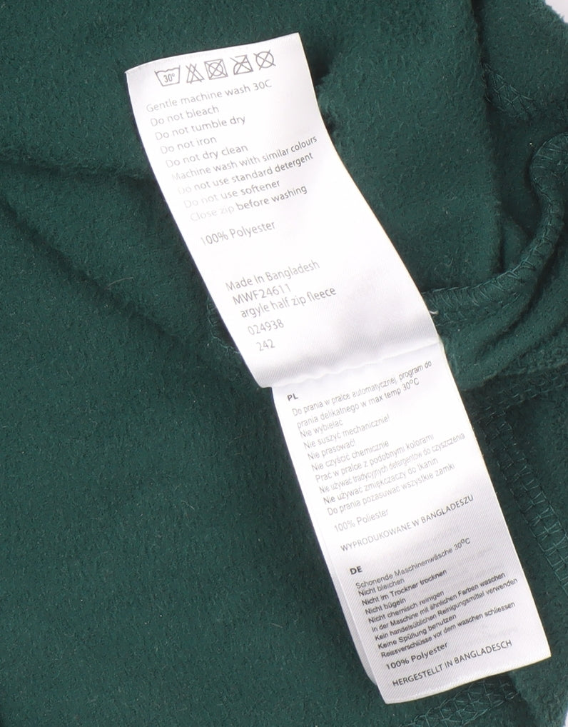 Mountain Warehouse Men's Green XS Fleece Half Zip Sweatshirt