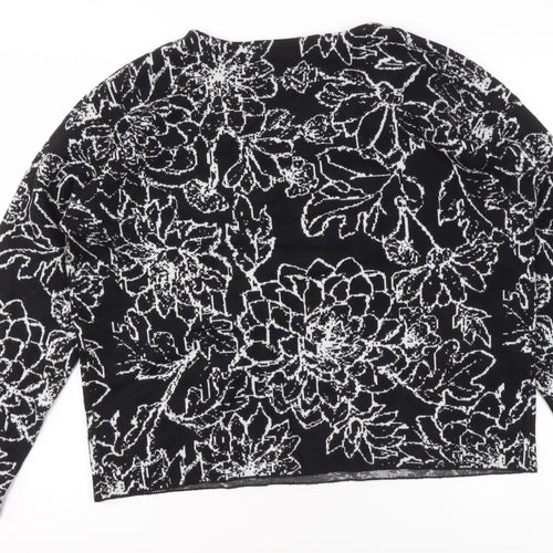 Cynthia Rowley Women’s Black Floral Knit Jumper XL