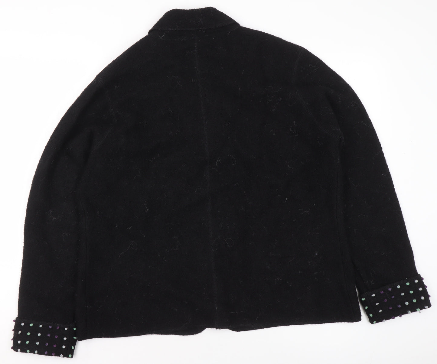 Deane & White Women's Black Wool Blazer Jacket Size L
