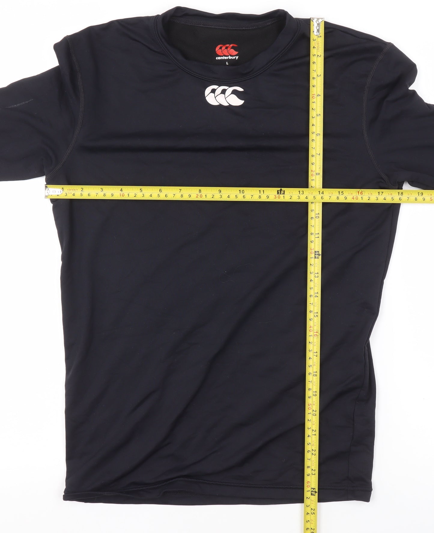 Canterbury Boys Black Long Sleeve Sports Base Layer T-Shirt L