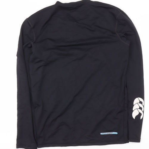 Canterbury Boys Black Long Sleeve Sports Base Layer T-Shirt L