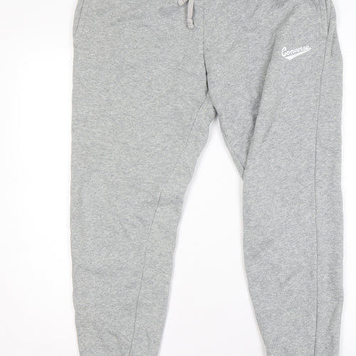 Converse Boys Grey Jogger Trousers Size L Cotton Blend Fleece Sweatpants