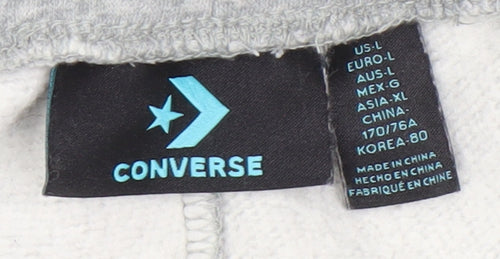 Converse Boys Grey Jogger Trousers Size L Cotton Blend Fleece Sweatpants