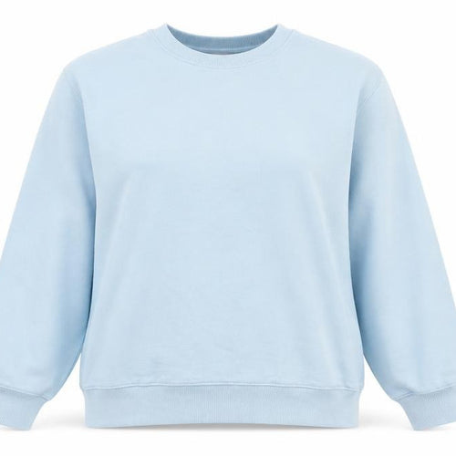 Selected Homme Unisex Light Blue Cotton Crew Neck Sweatshirt M