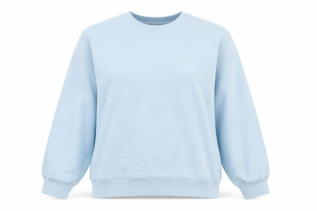 Selected Homme Unisex Light Blue Cotton Crew Neck Sweatshirt M