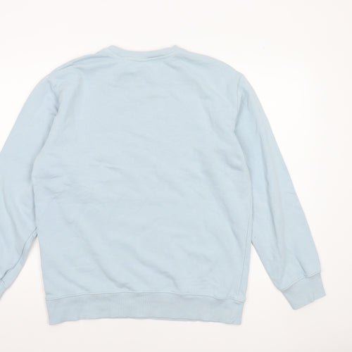 Selected Homme Unisex Light Blue Cotton Crew Neck Sweatshirt M