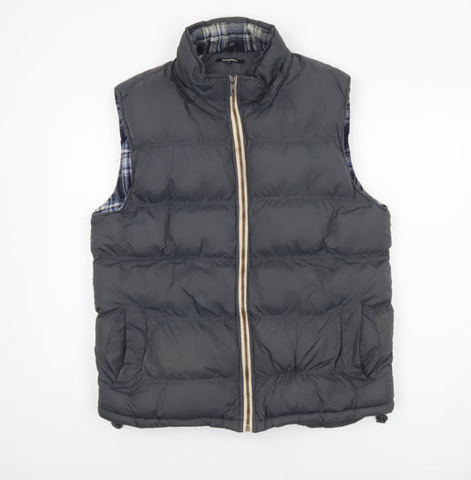 Cargo Quay Mens Grey 2XL Puffer Padded Waistcoat Gilet