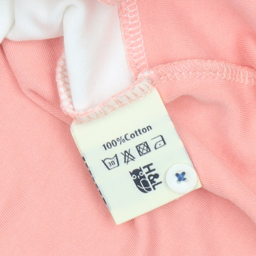 H&L Men’s Pink White Striped Long Sleeve Polo Shirt XS