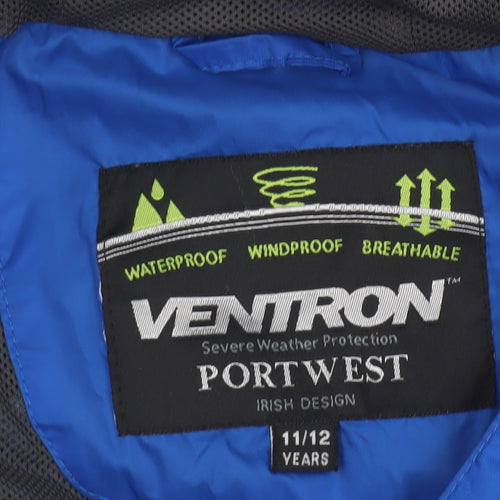 Portwest Boys Blue Waterproof Windbreaker Jacket 11-12 Years