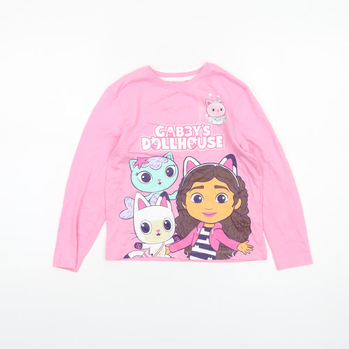 DreamWorks Gabby's Dollhouse Girls Pink Long Sleeve Pyjama Top 6-7 Years