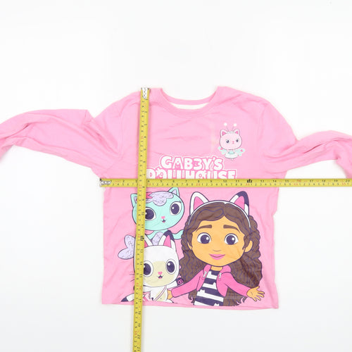 DreamWorks Gabby's Dollhouse Girls Pink Long Sleeve Pyjama Top 6-7 Years