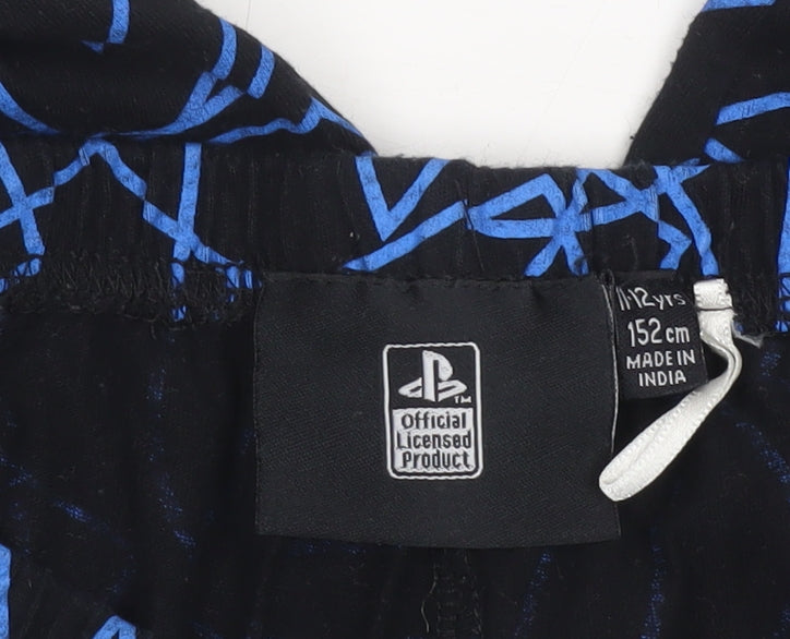 PlayStation Boys Black Blue Geometric Gaming Pyjama Pants 11-12 Years