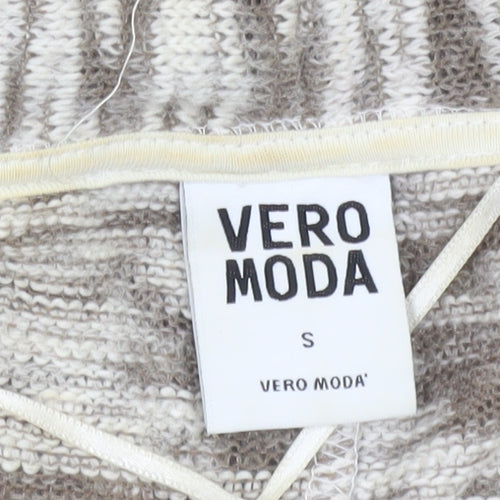 Vero Moda Women's Beige Knit Open Cardigan Size S