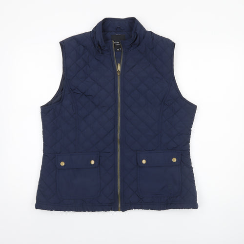 Betty Kay London Women's Blue Quilted Padded Waistcoat XL
