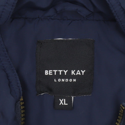 Betty Kay London Women's Blue Quilted Padded Waistcoat XL