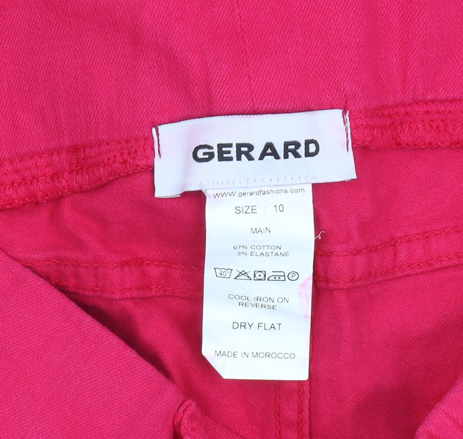 Gerard Women’s Pink Cotton Stretch Slim Trousers Size 10